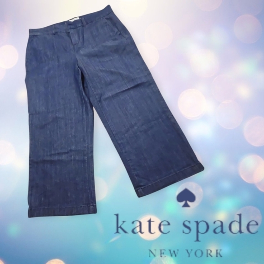 Kate Spade Broome Street Wide Leg Trouser Cullotes‎ Dark Wash 26(29 Actual)x22L